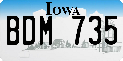 IA license plate BDM735