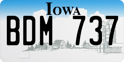 IA license plate BDM737