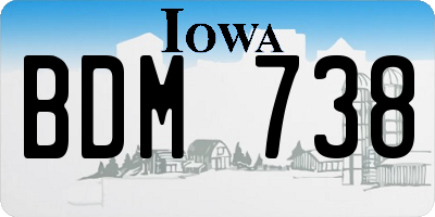 IA license plate BDM738