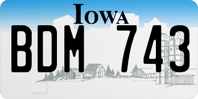 IA license plate BDM743