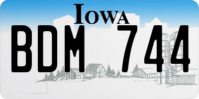 IA license plate BDM744