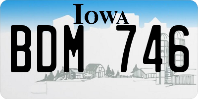 IA license plate BDM746