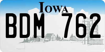 IA license plate BDM762