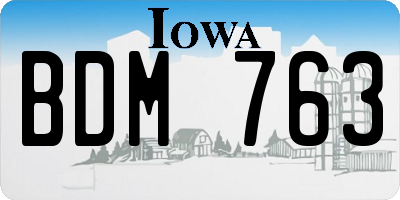 IA license plate BDM763