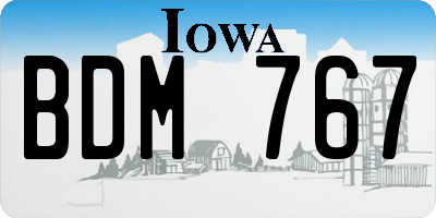 IA license plate BDM767