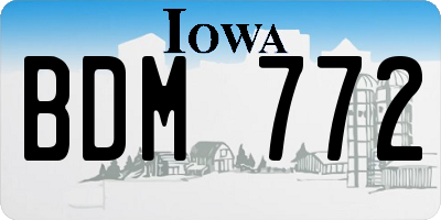 IA license plate BDM772