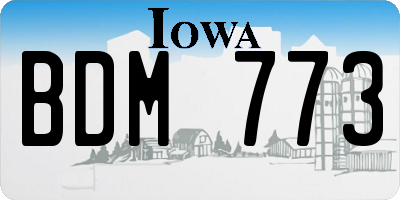 IA license plate BDM773