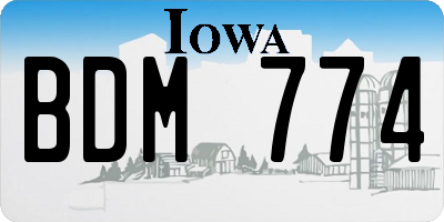 IA license plate BDM774