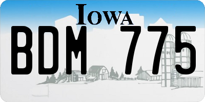 IA license plate BDM775