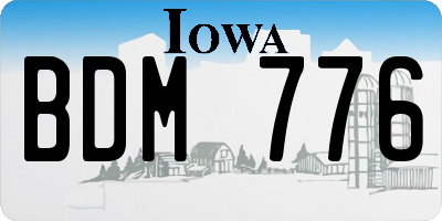 IA license plate BDM776