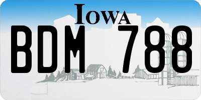 IA license plate BDM788