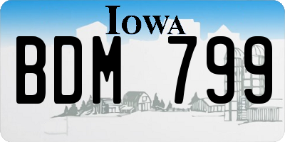 IA license plate BDM799
