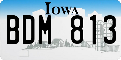 IA license plate BDM813