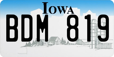 IA license plate BDM819