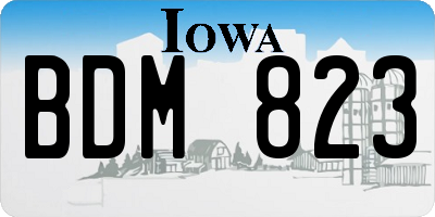 IA license plate BDM823