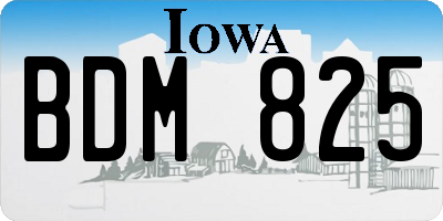 IA license plate BDM825
