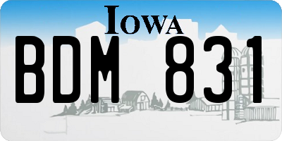 IA license plate BDM831