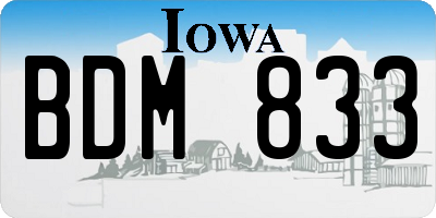 IA license plate BDM833