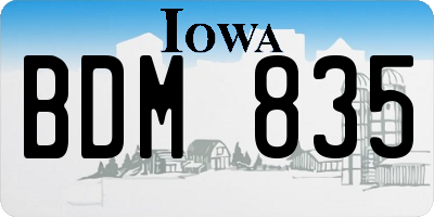 IA license plate BDM835