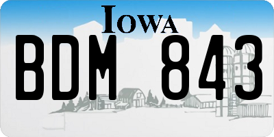 IA license plate BDM843