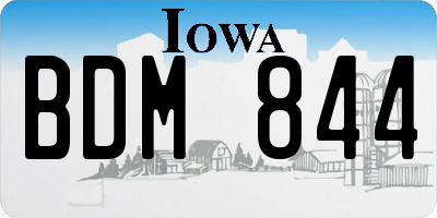 IA license plate BDM844