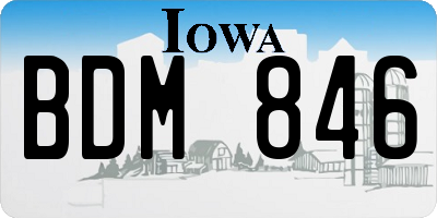 IA license plate BDM846