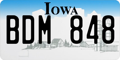 IA license plate BDM848