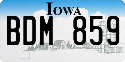 IA license plate BDM859