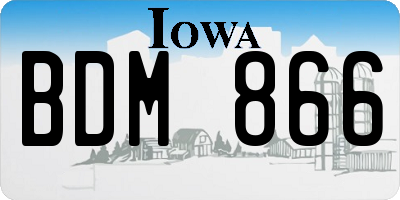 IA license plate BDM866