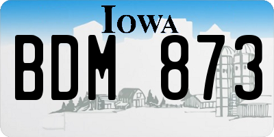 IA license plate BDM873