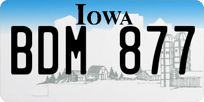 IA license plate BDM877