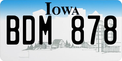 IA license plate BDM878