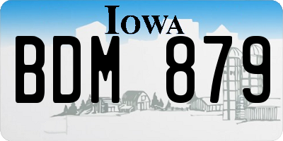 IA license plate BDM879
