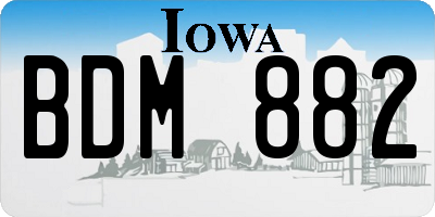 IA license plate BDM882