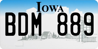 IA license plate BDM889
