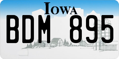 IA license plate BDM895