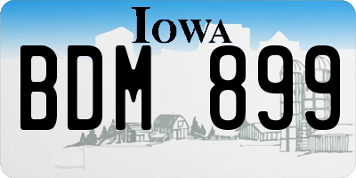 IA license plate BDM899