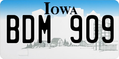 IA license plate BDM909
