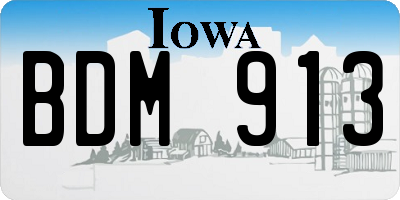 IA license plate BDM913