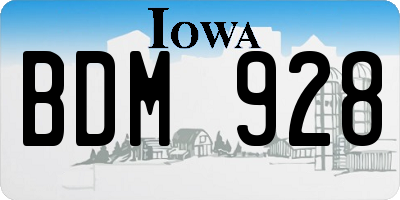 IA license plate BDM928