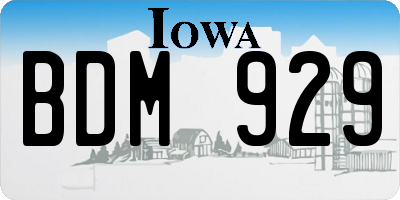 IA license plate BDM929
