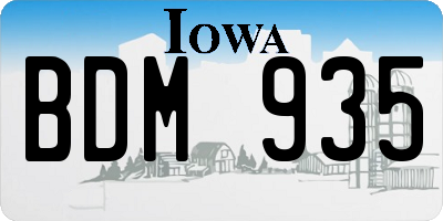 IA license plate BDM935