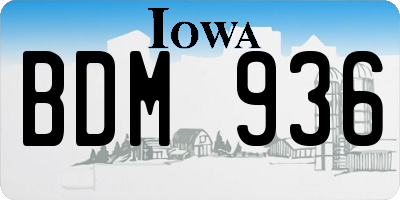 IA license plate BDM936