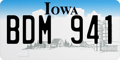 IA license plate BDM941