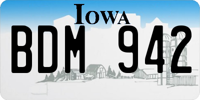 IA license plate BDM942