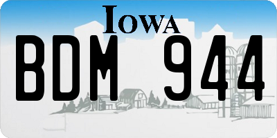 IA license plate BDM944