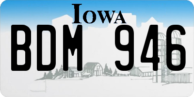 IA license plate BDM946