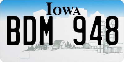 IA license plate BDM948