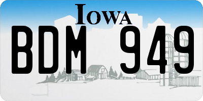 IA license plate BDM949