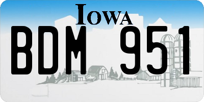 IA license plate BDM951